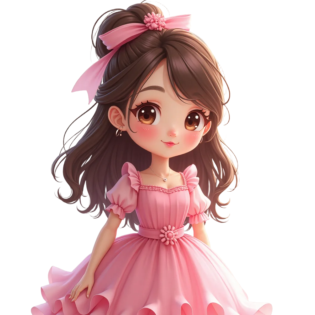 Charming Princess in Pink